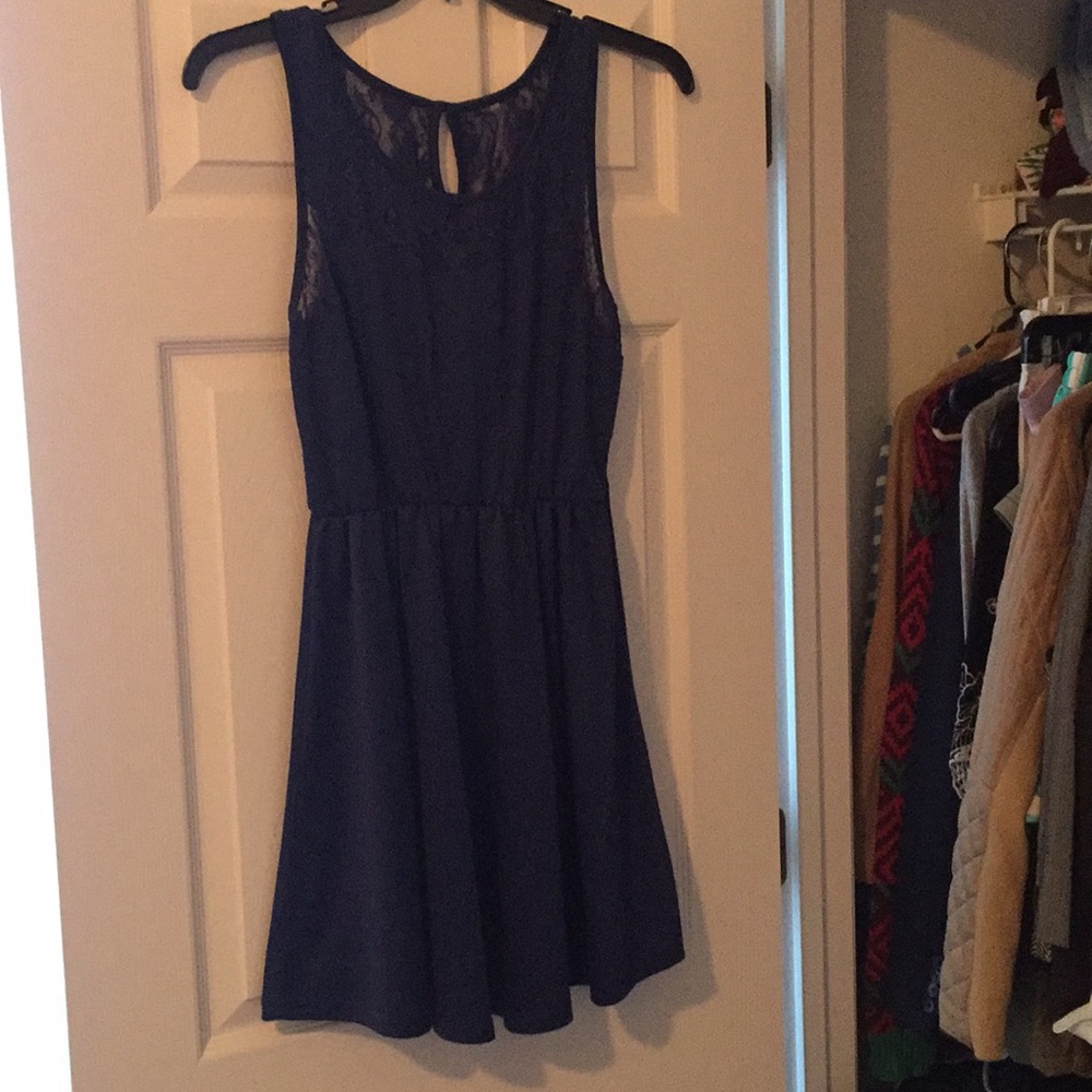 Blue lace dress